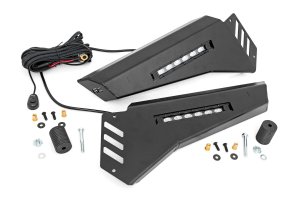 Polaris Ranger 900 XP EPS Trail Edition Bumper Wings - Front - Rough Country - Slimline LED Pair - Black - 2016